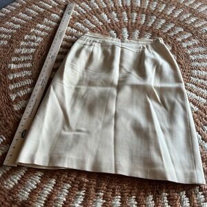 KGR Women's Blue Wool Straight Mini / Knee Length Skirt | Size 12 yellow